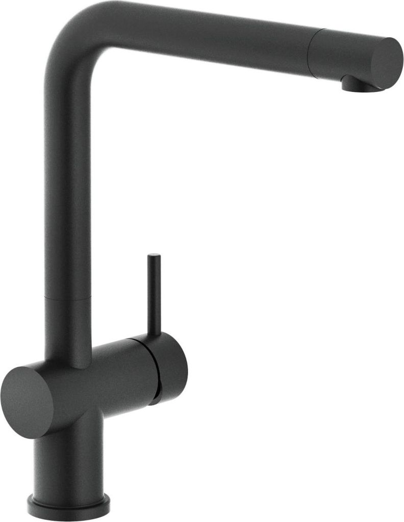 KeraDomo Armatur SILA in SCHWARZ mit Festauslauf / Systemceram