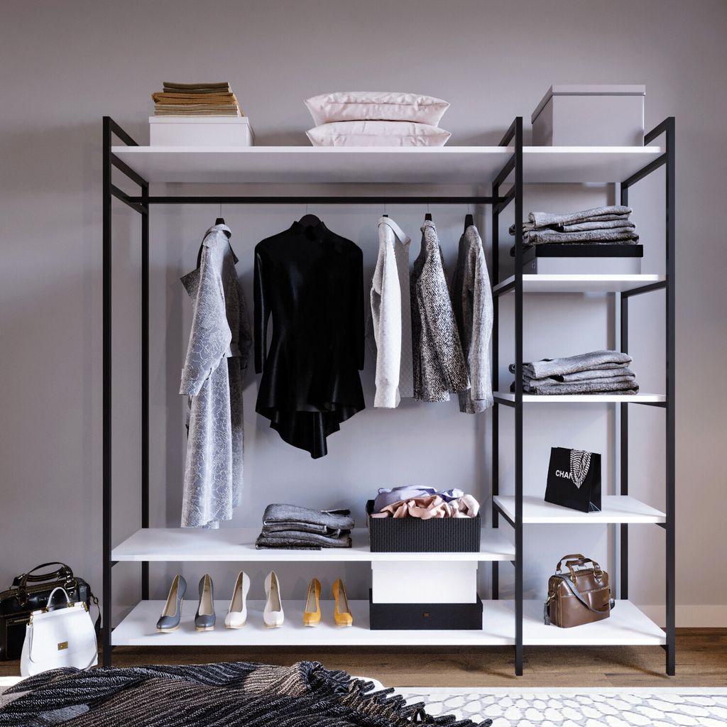 Skye Decor, Trend- Trend Gardırop Sağ raflı L615LCV, Weiß, Produktbild