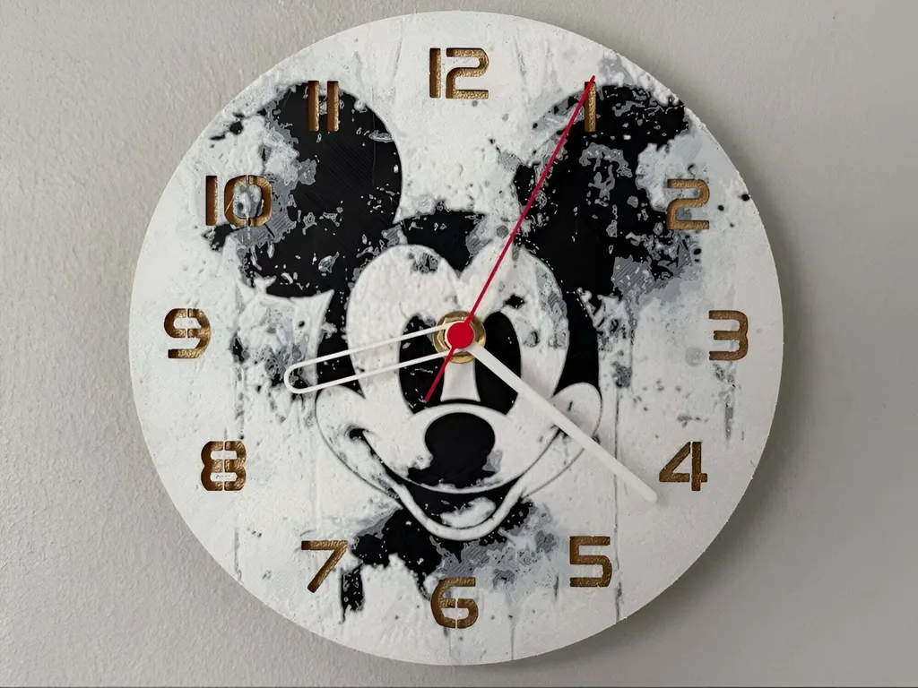 Horloge Murale pour Chambre Enfant Mickey Mouse Edition Ronde 245mm