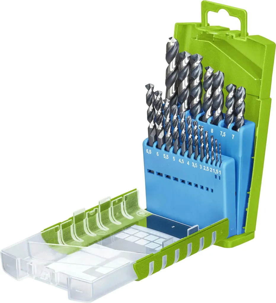 Set Punte Metallo HSS M2 kwb 258819 19 Pezzi DIN 338 per Professionisti