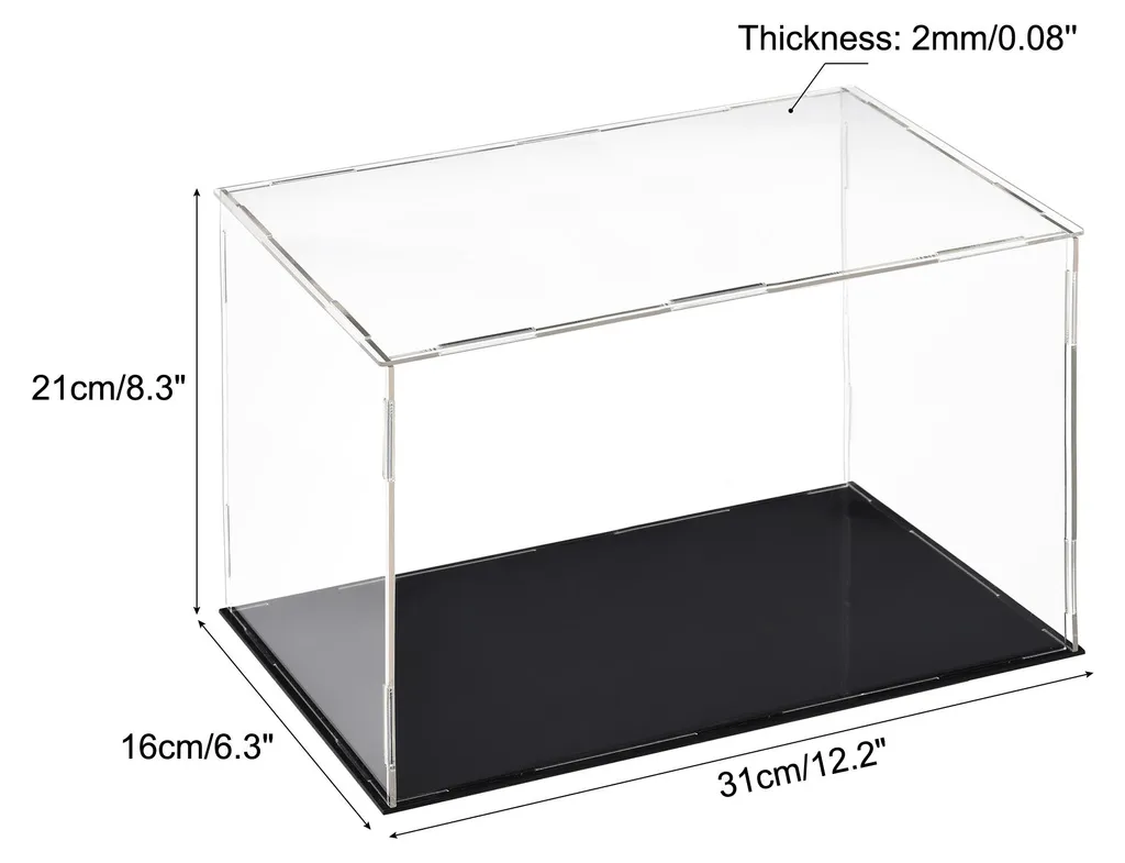 Boîte Vitrine Anti-Poussière en Acrylique : Fini le Nettoyage de Vos Objets