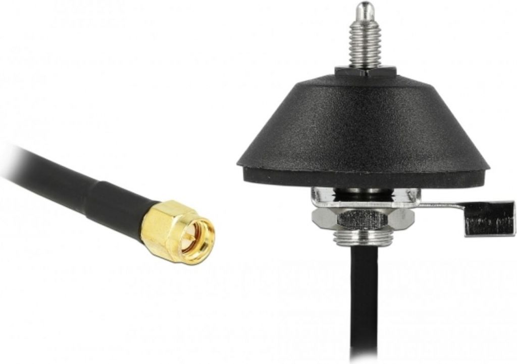 DELOCK Antennenfuß M6 mit Anschlusskabel RG-58 C/U 3 m