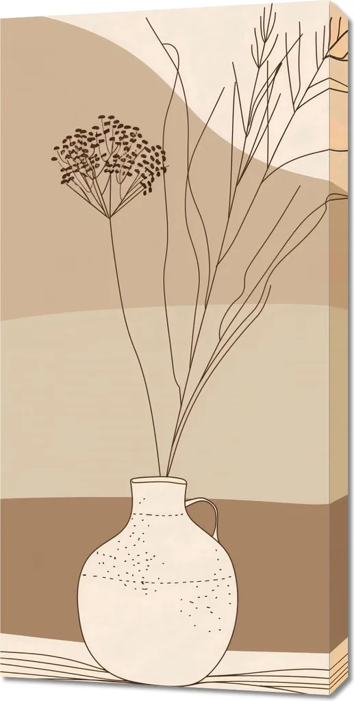 Tableau Image 50 x 100 cm Vase Apaisant - Toile de Décoration Murale Zen