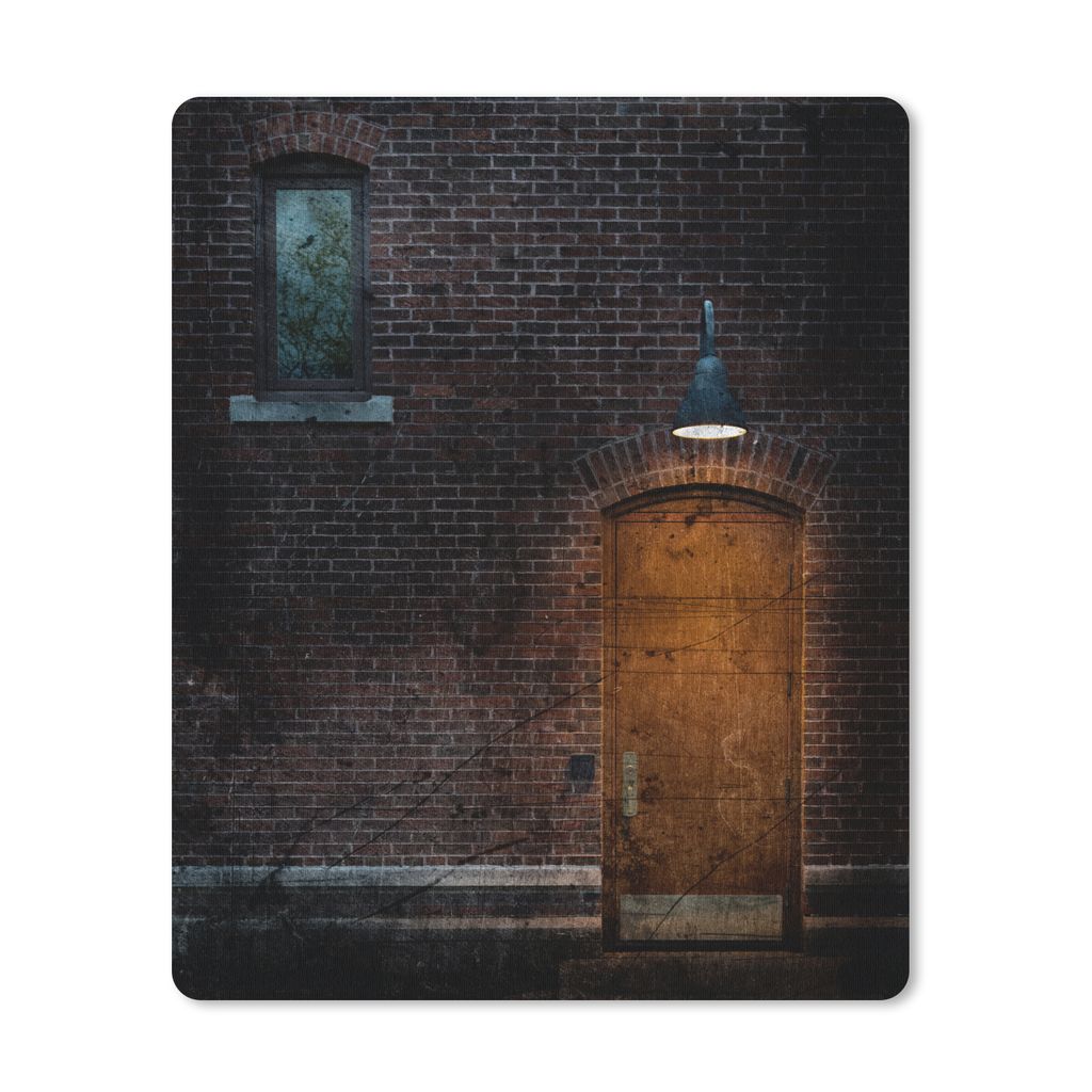 MuchoWow Mauspad Mousepad Tür - Wand - Lampe - Architektur 30x40 cm - Mousepads - Maus Mat - Pad - Mausunterlage - Mausmatten