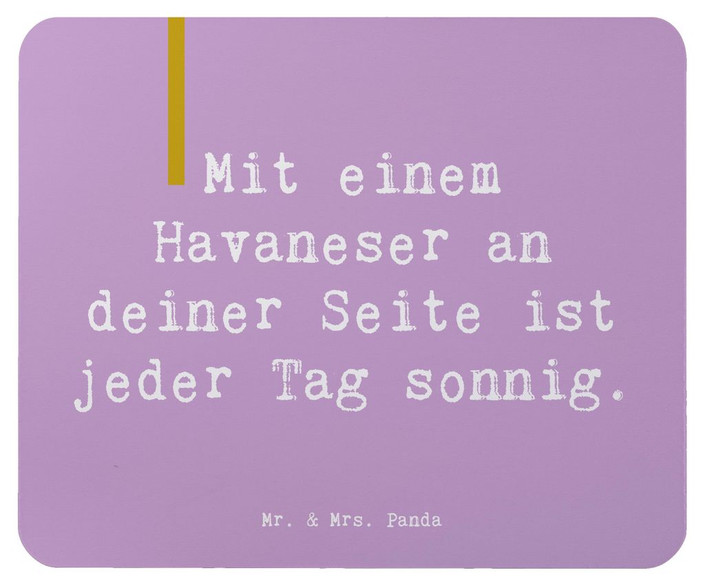 Mr. & Mrs. Panda Mouse Pad Spruch Havaneser Sonnenschein - Lavendeltraum - Geschenk, Hundeliebhaber, Hunderassen, computer mousepad, flauschiger Fr...