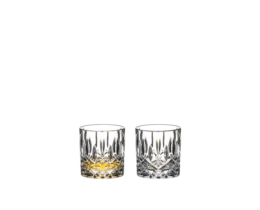 Riedel Vorteilset 4 x 2 Stück RIEDEL Tumbler Collection RIEDEL Spey Single Old Fashioned 0515/01S3 und 4 EKM Living Trinkhalme aus Edelstahl