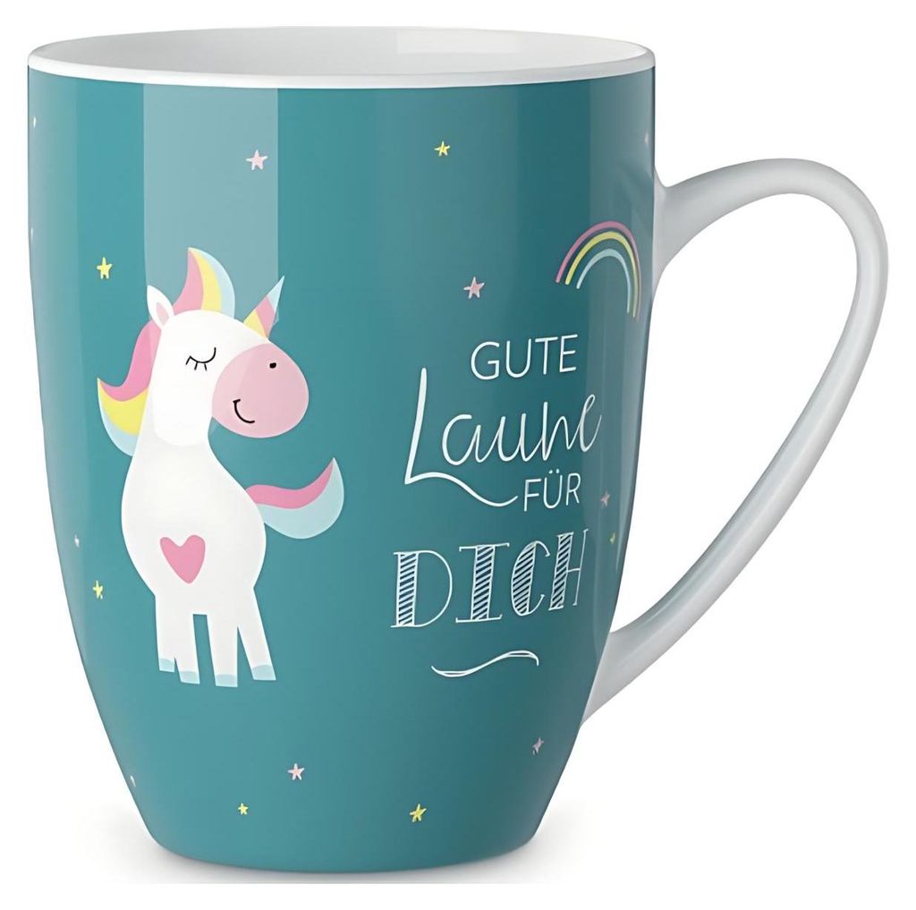 Porzellanbecher 250ml Motiv Einhorn Produktbild 