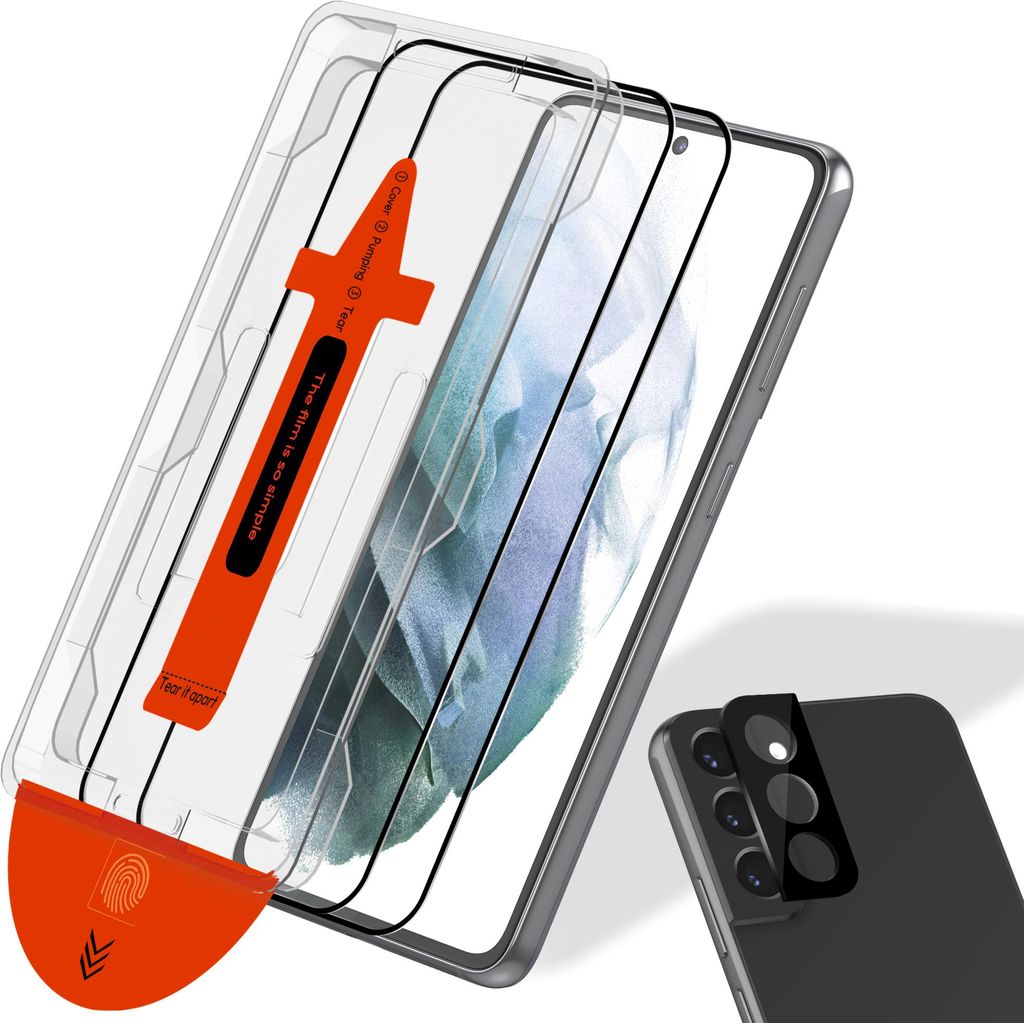 2-pak Samsung S21 Szkło ochronne na ekran & 1-pak ochrona Zdjęcie produktu 