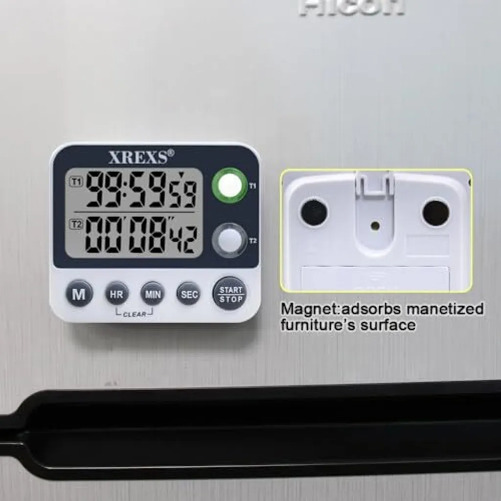 Timer Digitale XREXS Beige - Allarme Potente e Magnete Forte - 4