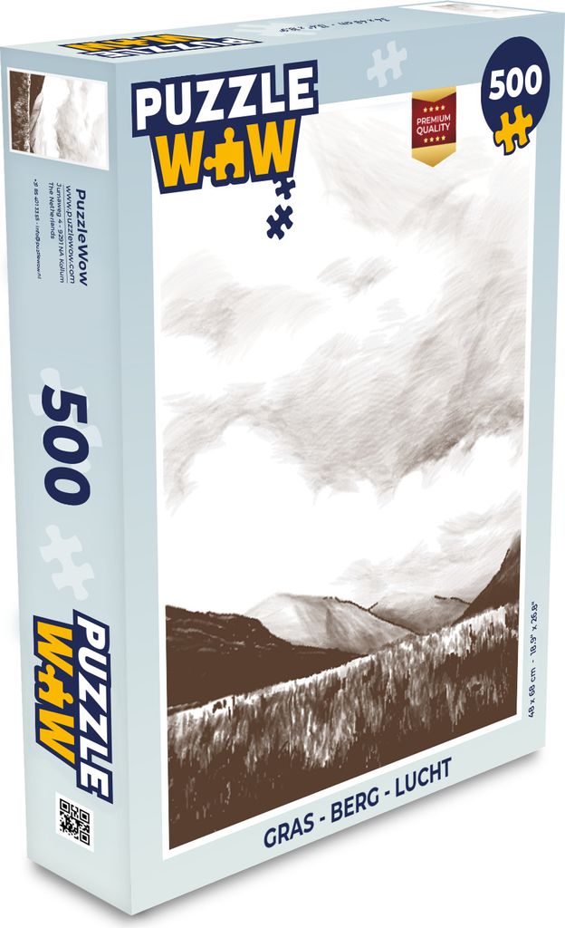 MuchoWow Puzzle 500 Teile Gras - Berg - Himmel - Denken - Spiel - Toy