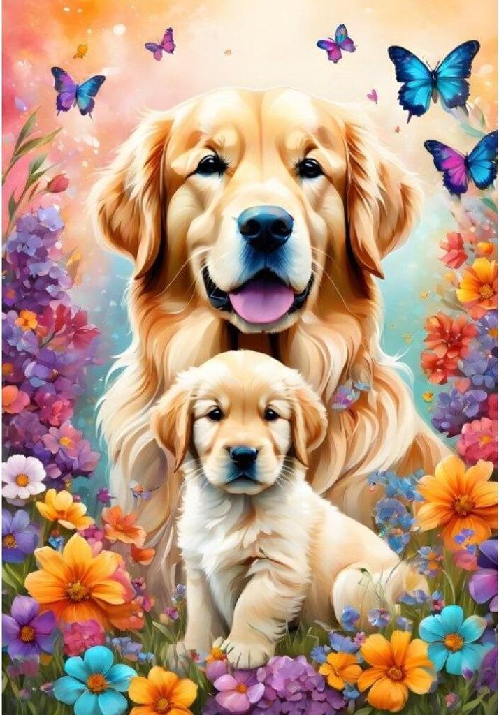 ALIPSON Puzzle Mutterschaftshund: Hunde 1000 Pfund