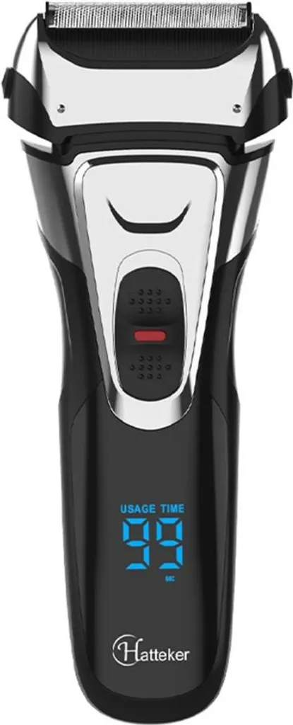 Rasoir Électrique Barbe pour Homme avec Affichage LCD et Charge USB