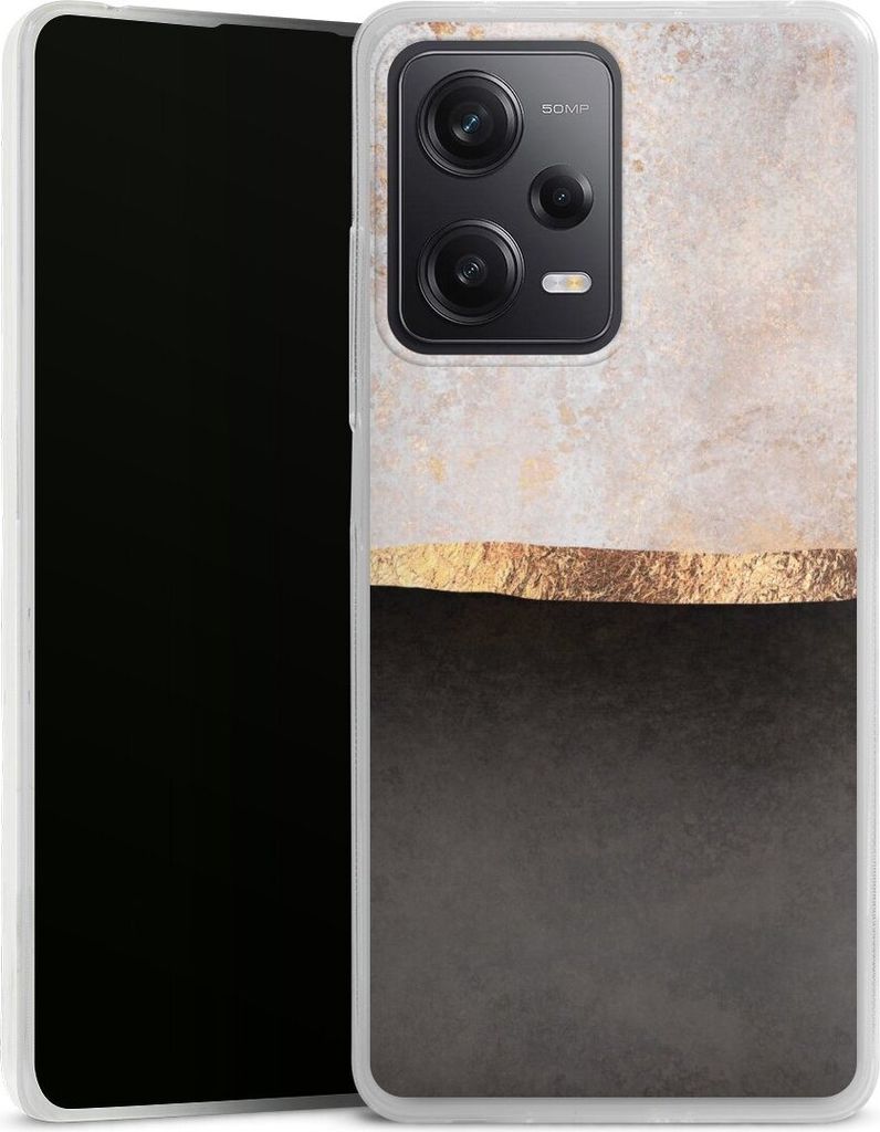 DeinDesign Slim Hülle für Xiaomi Redmi Note 12 Pro 5G Silikon Case Ultra Dünn Handyhülle Abstrakt Black & White Trends