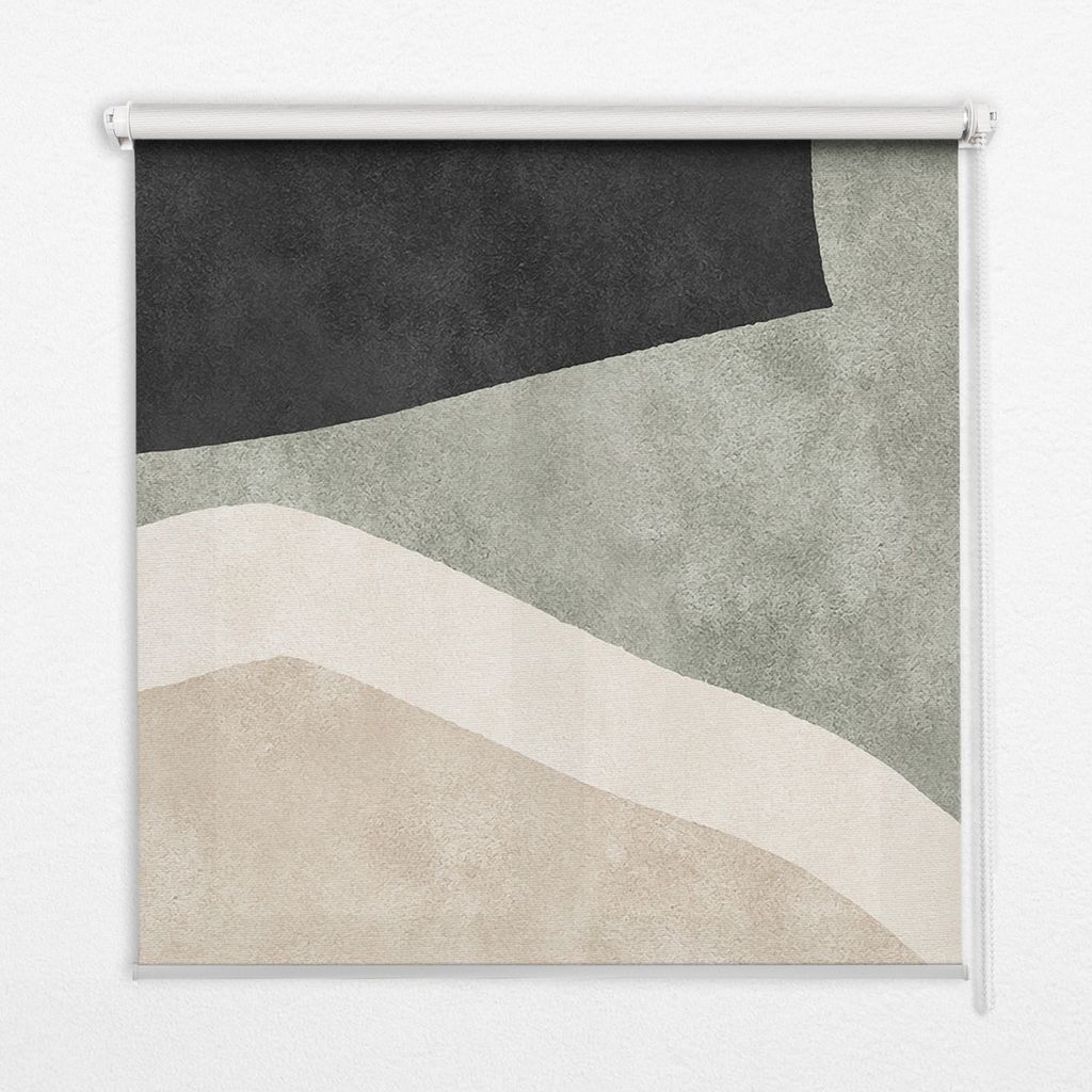 Seitenzug-Rollo Fensterrollo Jalousie - Thermo-Rollo Verdunkelungsrollo - 130x240 cm - Abstraktion