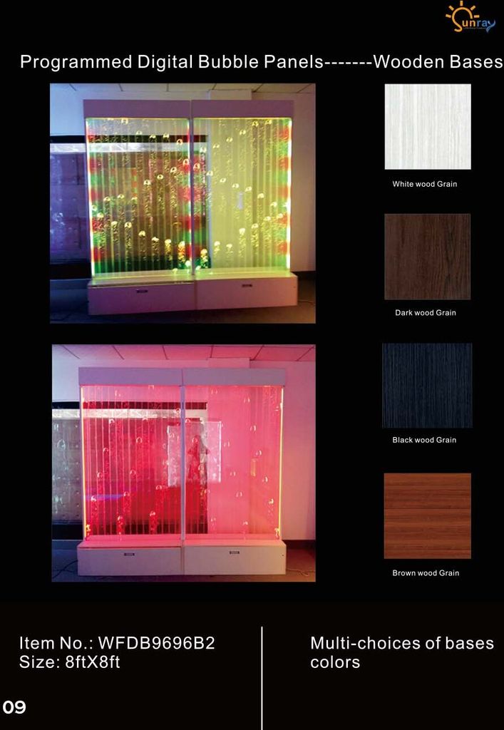 Moderne Trennwand Wasser Wände LED Wasserwand Beleuchtete Wand Säulen 240x240cm