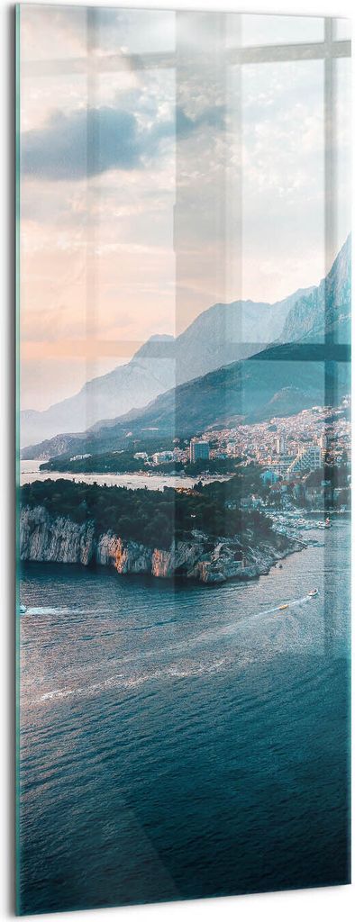 Designer Glasbild - Wandbild - Glas Bild - 50x125 cm - Insel In Kroatien
