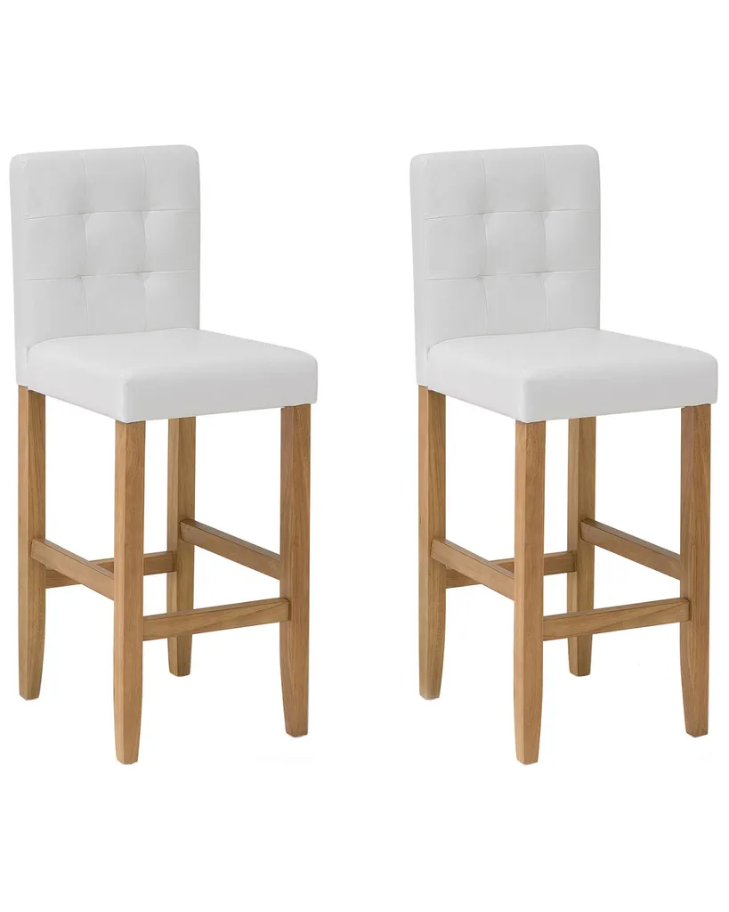 Tabourets de Bar Confortables Blanc Crème - Finis les Mal de Dos à Table