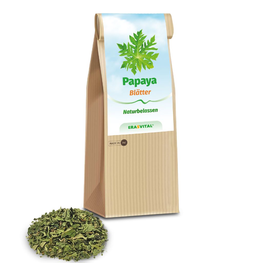 Papaya Blätter naturgetrocknet & geschnitten, 500 g Produktbild 