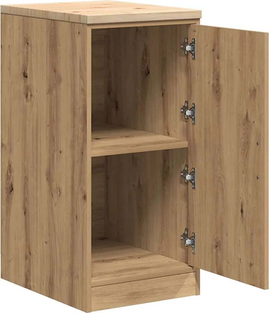 Armoire garage robuste en Pin massif et finition Chêne Artisan 180cm - 5