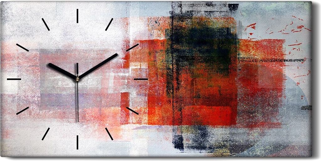 Leinwand Uhr Küche Wohnzimmer Bild Geräuschlos 60x30 Malerei Abstrakte Kunst - schwarze Hände