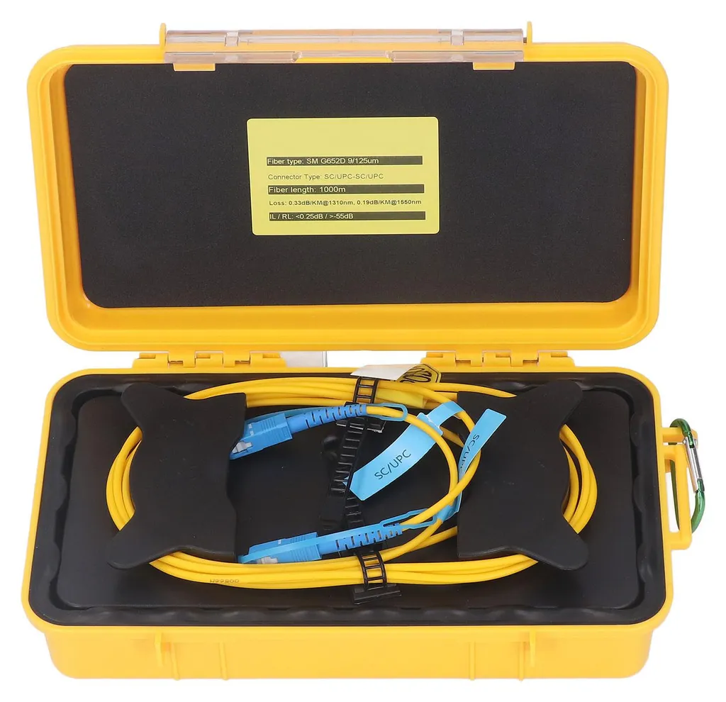 Bobine d'Amorce OTDR Monomode SC-UPC avec Boîte de Protection Rigide