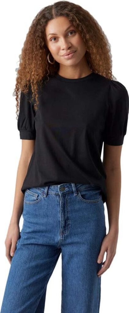 Vero Moda Kerry 2/4 Kurzarm-t-shirt Schwarz XL Frau Schwarz XL