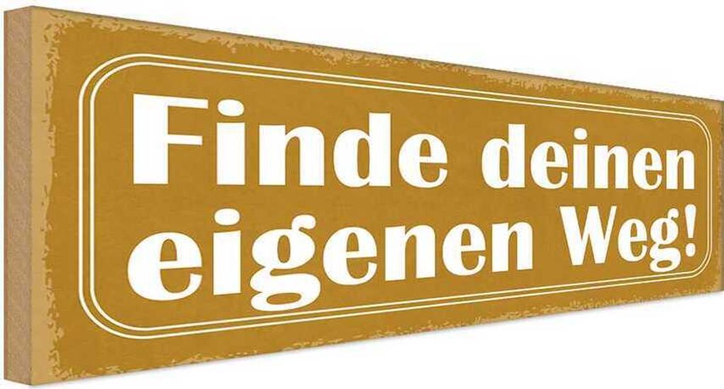 vianmo Holzschild 10x27 cm finde deinen eigenen Weg Produktbild 