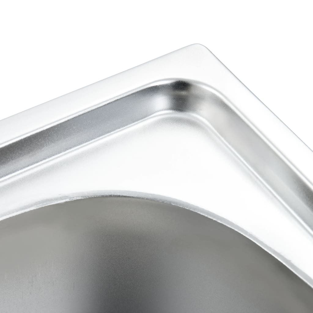 Küchenspüle Doppelbecken mit Sieb & Siphon Edelstahl , Produktbild 6