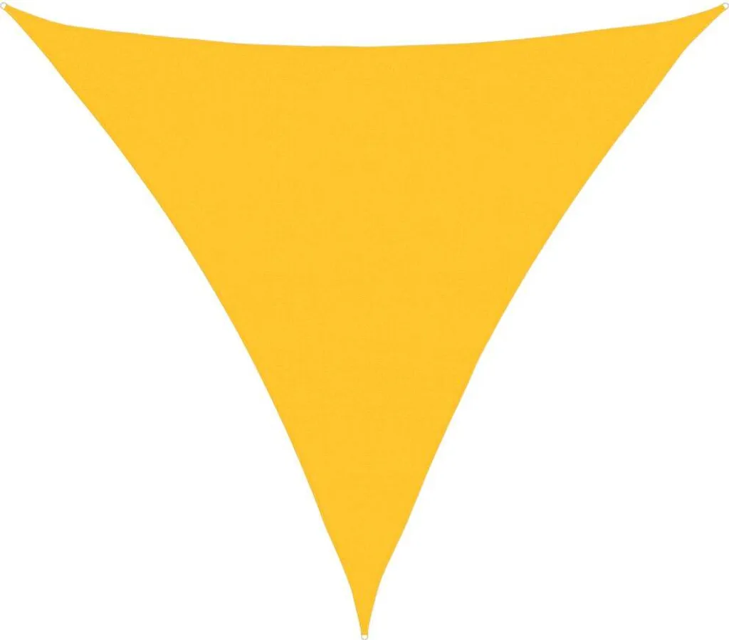 Tenda da sole 160 g/m² triangolare gialla 6x6x6 m HDPE