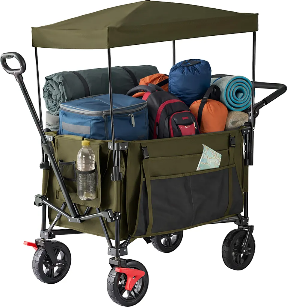 relaxdays Carrello pieghevole con tetto