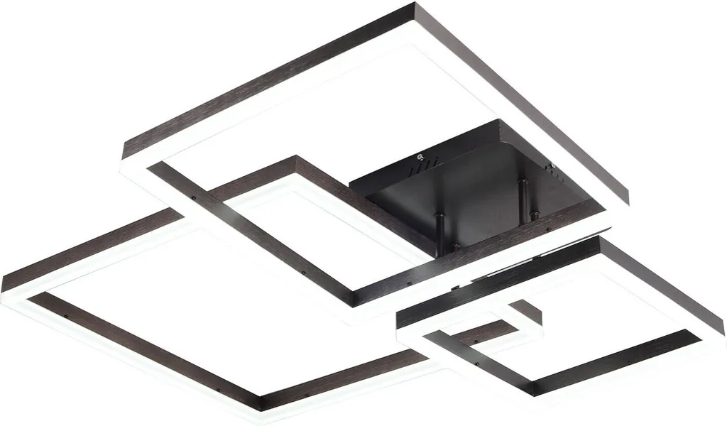 Plafonnier LED Créatif à Intensité Variable - Lustre Moderne 3 Carrés - 8