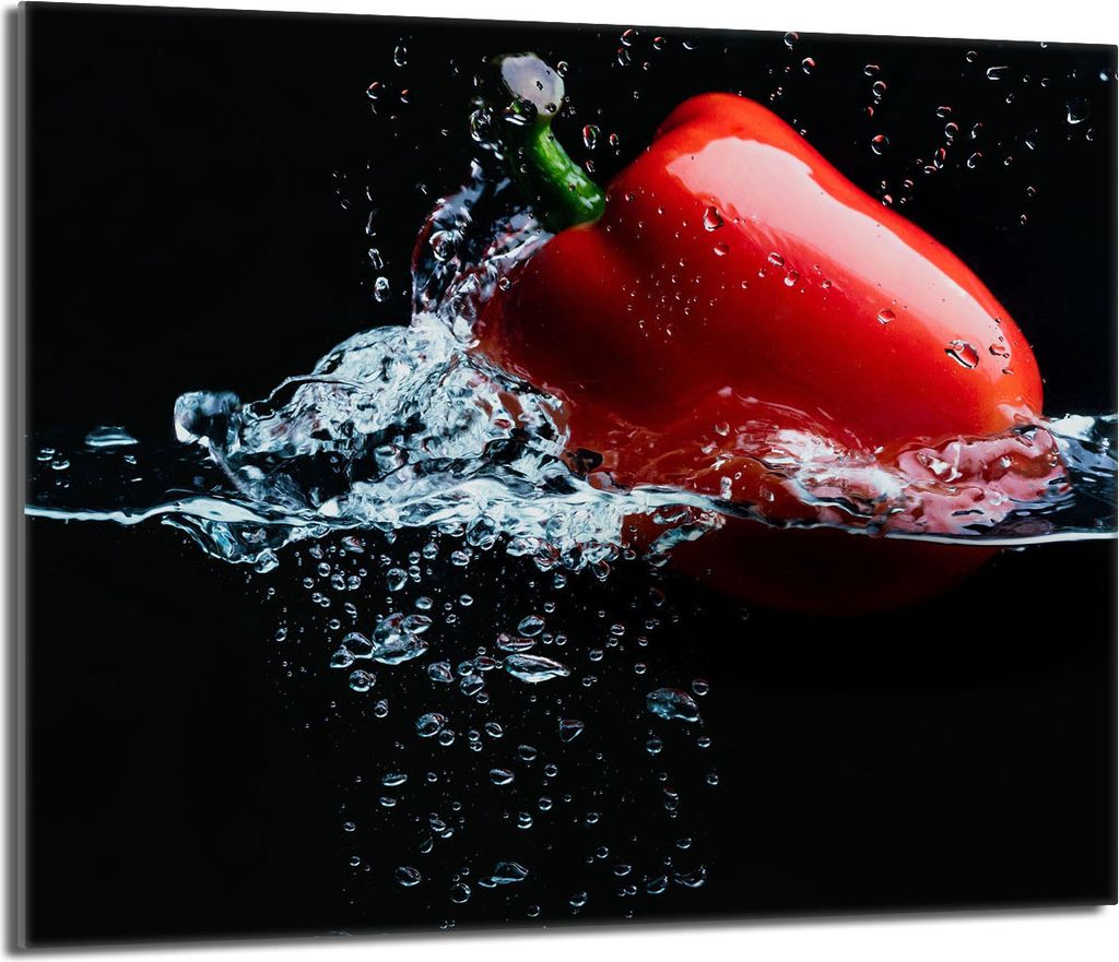 Glas-Herdplattenschutz 60x52 Paprika