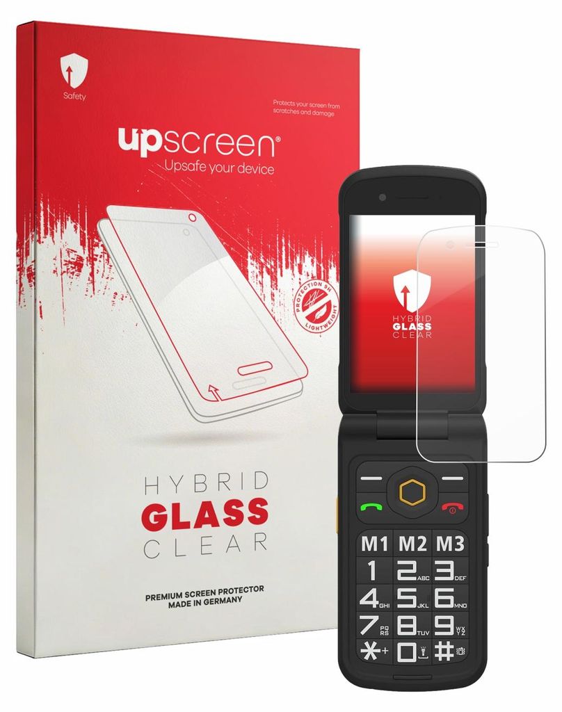 upscreen Schutzglas für AGM M8 FLIP Schutzfolie Panzer Folie Glas Display Schutz klar