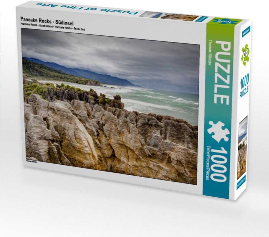 Calvendo Pancake Rocks - SüSteckanschlussl 1000 Teile Puzzle quer 640x480mm, Klinder Thomas; 7279576