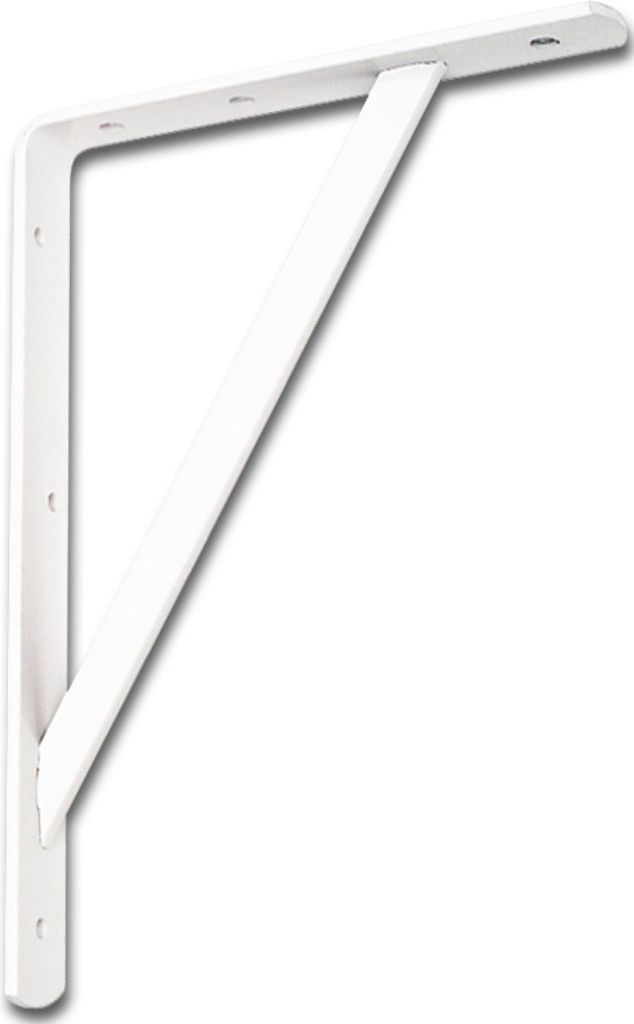 Schwerlastkonsole 150kg - Stegkonsole, Höhe 395mm, Tiefe 255mm, Stahl weiß lackiert