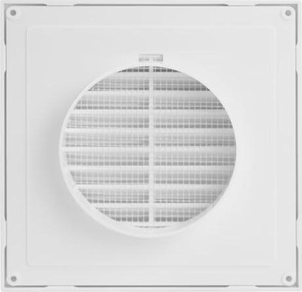 Weißes Rundes Lüftungsgitter 80 Mm Mit Insektenschutzgitter – Wand- Oder Deckenmontage, ABS-Kunststoff, Made In EU
