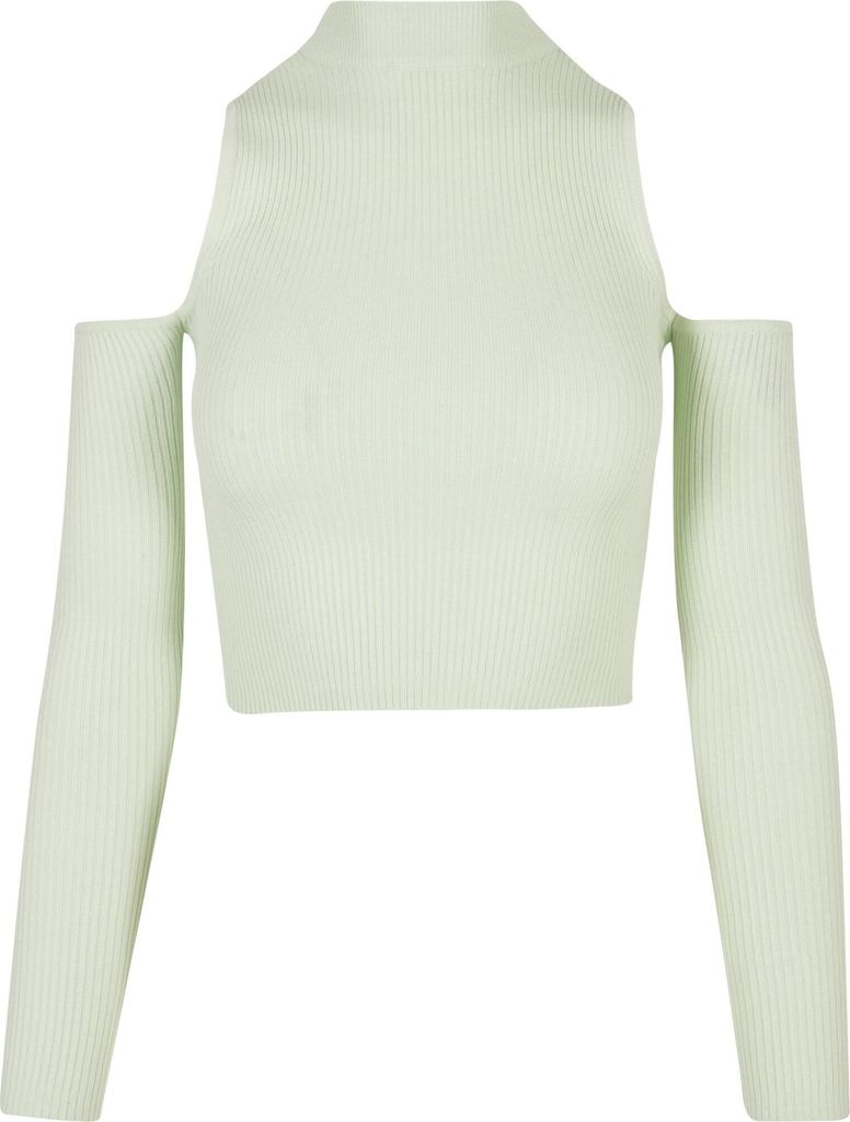 Urban Classics Ladies - Rib Knit Cut Sleeve Longsleeve - S