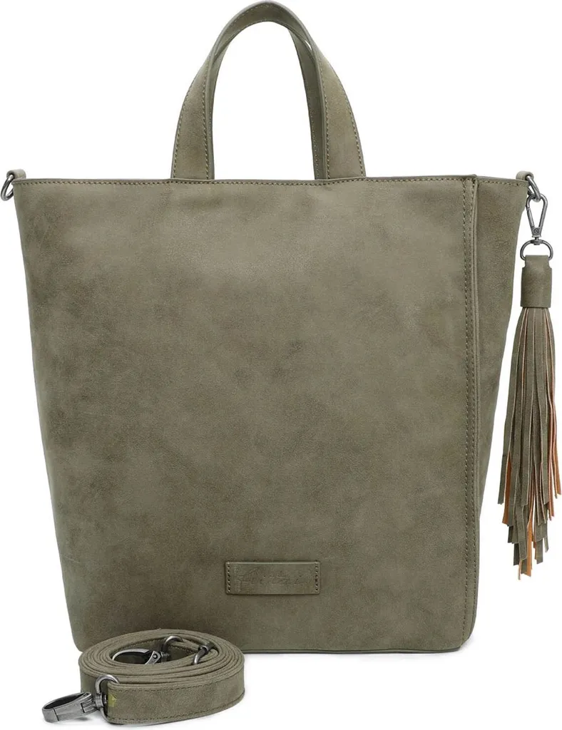 Sac bandoulière Fritzi22 Vintage en cuir synthétique vert Jungle mât