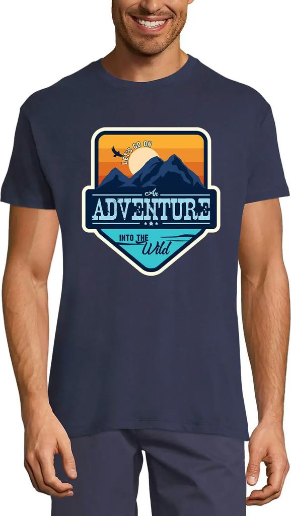 Herren Grafik T-Shirt Auf zu einem Abenteuer in die Wildnis - Bergwandern – Let's Go On An Adventure Into The Wild - Mountain Hiking