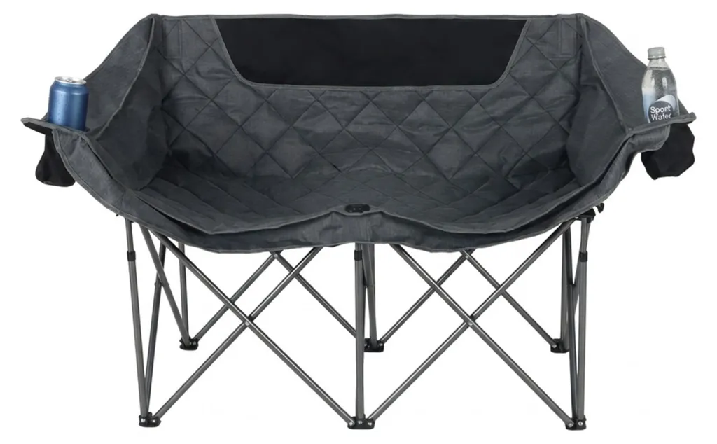 Banc de camping pliable 2 places assise double pour jardin et randonnée