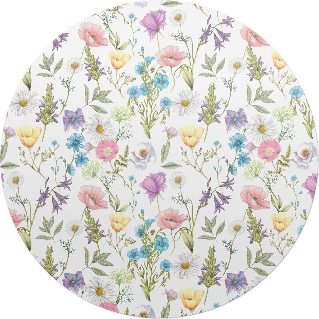 Florales Vintage-Muster – Bodenschutzmatte – Stuhlunterlage – Bürostuhlmatte – Rutschfeste Bodenmatte – Schutzmatte für Hartboden – f...