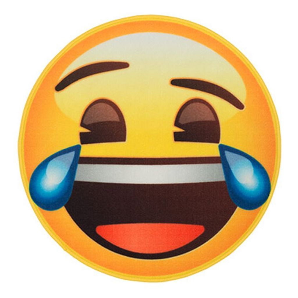 Rockbites - Teppich "Emoji - Face LOL" Ø 67cm Läufer Fuß- Schmutz- Matte 100925