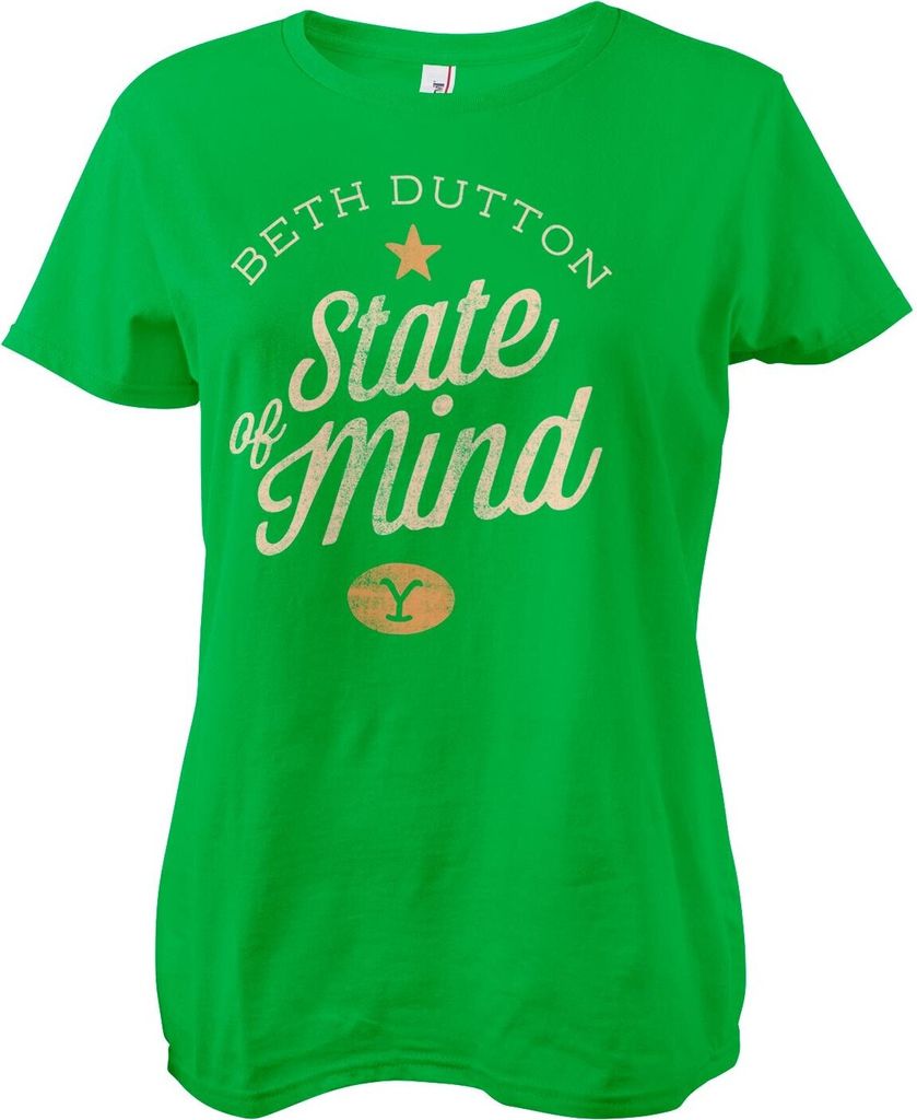 Beth Dutton State Of Mind Girly Tee - Small - Green