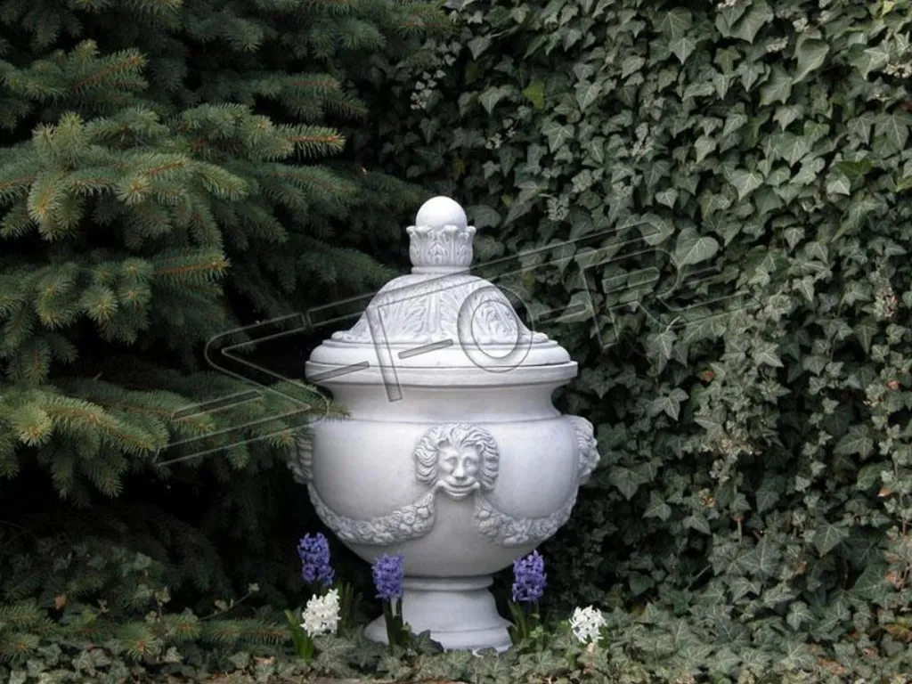 Pots de fleurs design sculpture visage - Récipient moderne pour plante - 2