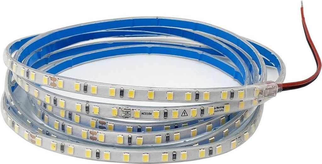 LED-Band 220V AC 50M 5mm 5mm 2835 IP65 120LED/M - Kaltweiß 6000K - 8000K