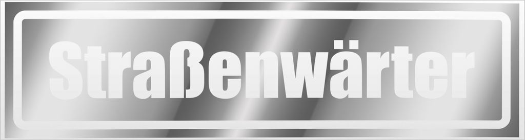 Kiwistar Straßenwärter invertiert Magnetschild Schild magnetisch - 30cm Chrom - Magnetfolie für Auto PKW Kfz