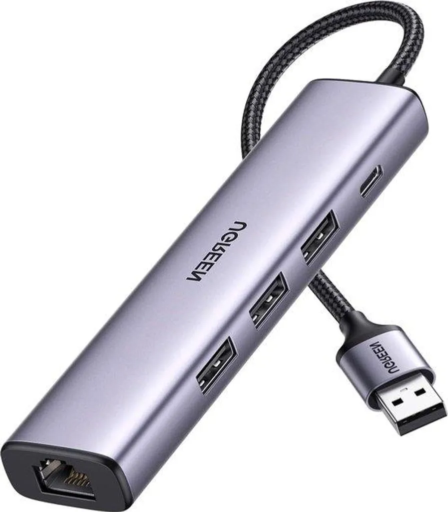 Adaptateur LAN 1000 Mbps Plug & Play avec Hub 3 Ports USB Intégré