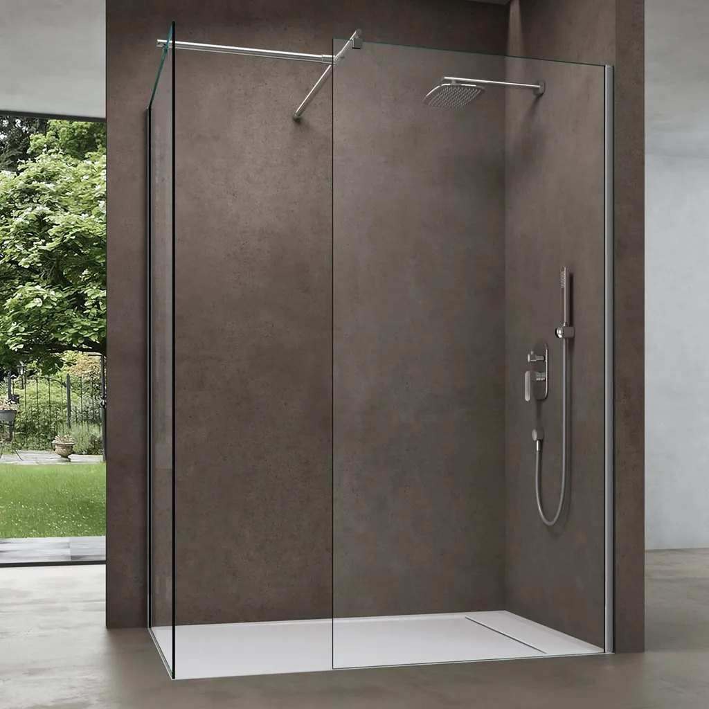 Cabine de douche d'angle 80x80cm Verre 8mm Nano - doporro Bremen01K-T