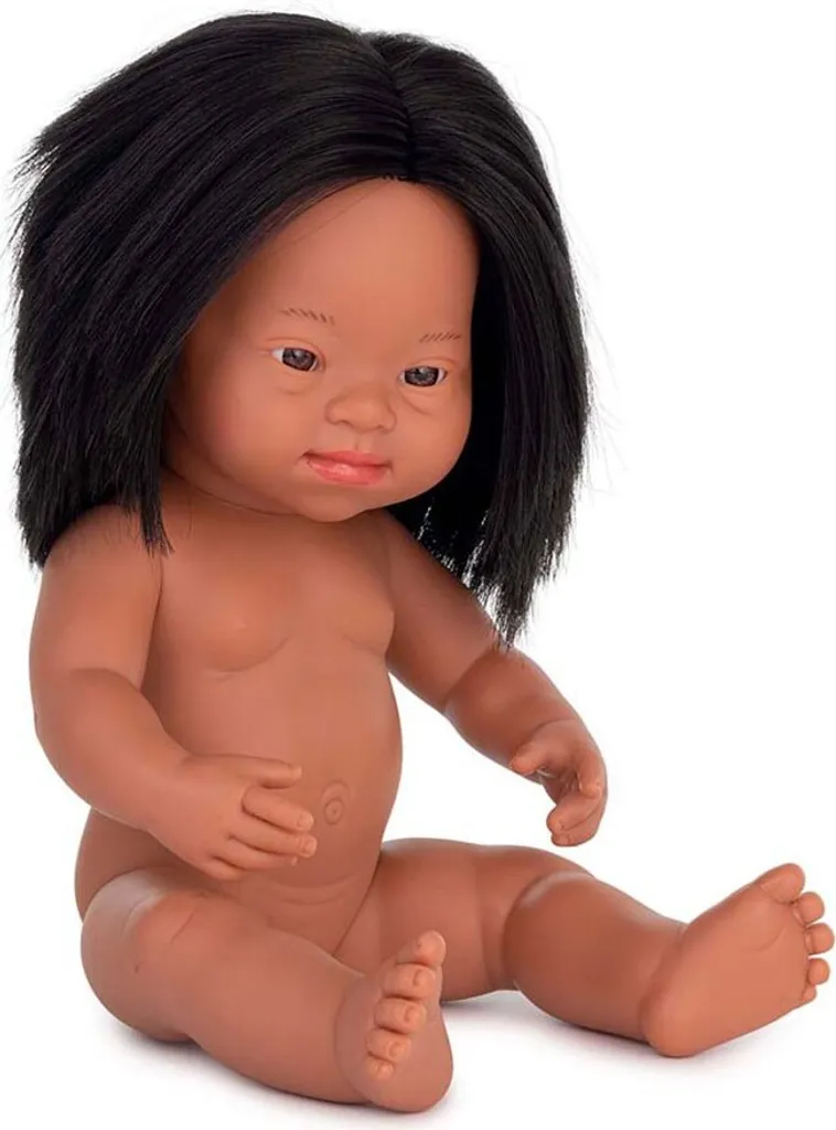 Poupée Inclusive Miniland 38 cm - Vinyle Souple et Parfum Vanille Noir