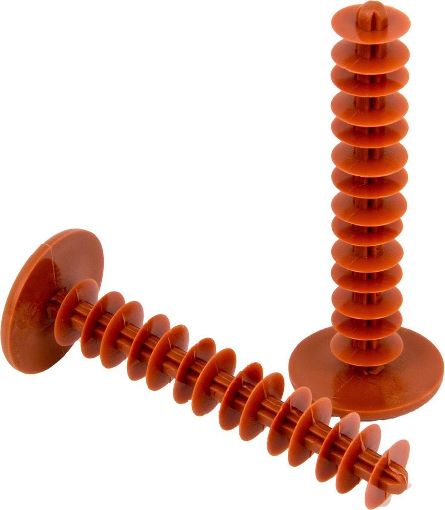 GeZu Impex 100 Abdeckkappen, Verschlußstopfen, Dübelstopfen 14 x 80 mm rotbraun